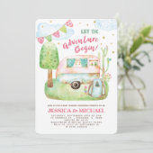 Laat het avontuur met het Baby shower van de Campi Kaart (Staand voorkant)