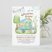 Laat het avontuur met het Baby shower van de Campi Kaart (Staand voorkant)