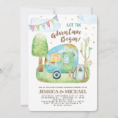 Laat het avontuur met het Baby shower van de Campi Kaart (Voorkant)