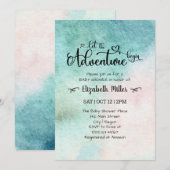 Laat het avontuur met het Baby shower van de Water Kaart (Voorkant / Achterkant)