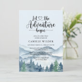 Laat het avontuur met het Baby shower van Forest B Kaart (Staand voorkant)