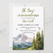 Laat het avontuur met het Baby shower van Forest B Kaart (Voorkant)