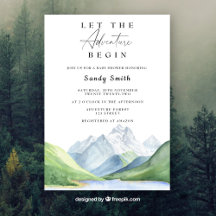 Laat het avontuur met het Baby shower van Mountain