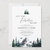 Laat het avontuur met het Baby shower van Mountain Kaart (Voorkant)