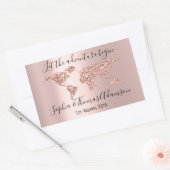 Laat het avontuur met het bruiloft van World Earth Rechthoekige Sticker (Envelop)