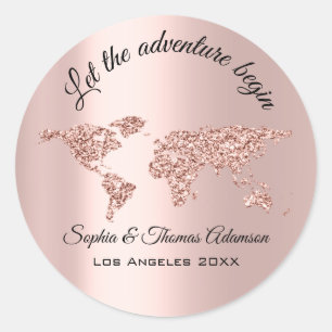 Laat het avontuur met het Roos van de Wereld van d Ronde Sticker