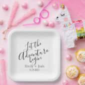 Laat het avontuur met moderne douane gepersonalise papieren bordje (Feest)