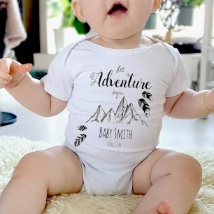 Laat het Avontuur met personalizable naam beginnen Romper
