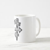 Laat het avontuur met Signpost Reis onderzoeken Koffiemok (Voorkant rechts)