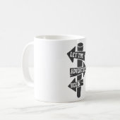 Laat het avontuur met Signpost Reis onderzoeken Koffiemok (Voorkant links)