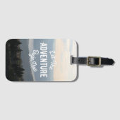 Laat het avontuur nu beginnen op bergwaterschap bagagelabel (Voorkant (horizontaal))