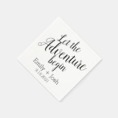 Laat het avontuur op maat beginnen gepersonaliseer servet (Hoek)