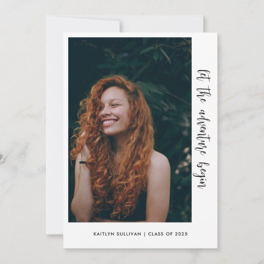 Laat het avontuur script Casual beginnen | Afstude Aankondiging (Voorkant)