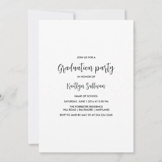 Laat het avontuur script Casual beginnen | Afstude Aankondiging (Achterkant)