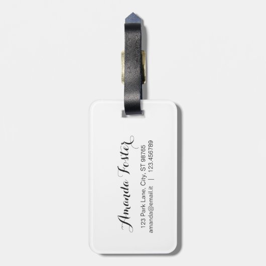 Laat het avontuur Silver Wereldkaart beginnen Bagagelabel (Achterkant verticaal)