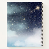 Laat het avontuur Sterrennacht Celestial beginnen Notitieboek (Achterkant)