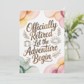 Laat het Avontuur van de Pensioen Beginnen Kaart (Staand voorkant)