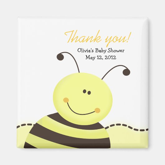 Laat het Baby shower Bumble Bee Magnet zijn (Voorkant)