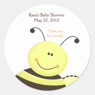 Laat het Baby shower Bumble Bee Sticker zijn