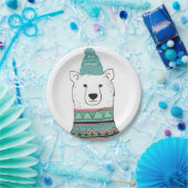 Laat het Beer sneeuwpolaren Papieren Bordje (Feest)