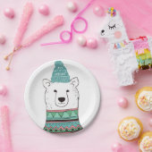 Laat het Beer sneeuwpolaren Papieren Bordje (Feest)