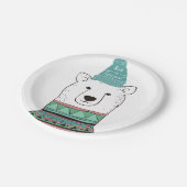 Laat het Beer sneeuwpolaren Papieren Bordje (Gekanteld)