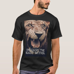Laat het Beest binnen - lion Motivatie los T-shirt