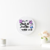 Laat het beginnen met Gezegde bloemen vlinder Ronde Klok (Huis)