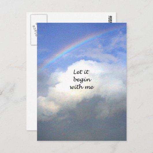 Laat het beginnen met mij briefkaart (Voorkant / Achterkant)