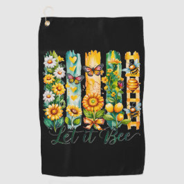 Laat het bij zijn golfhanddoek