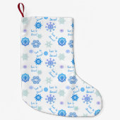 Laat het Blauwe Achtergrond van de Keuze van de Kl Kleine Kerstsok (Voorkant)