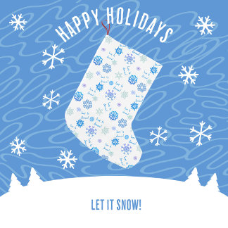 Laat het Blauwe Achtergrond van de Keuze van de Kl Kleine Kerstsok