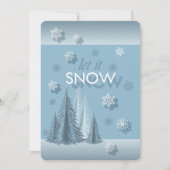 Laat het Blauwe Foto Uitnodiging Sneeuwen (Voorkant)