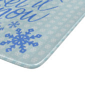 Laat het Blauwe Patroonretro Knipbord Sneeuwen Snijplank (Hoek)