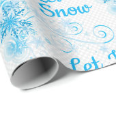Laat het blauwe sneeuwvlokken-witte patroon zien cadeaupapier (Rol Hoek)