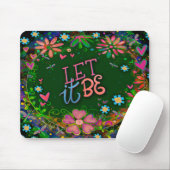 Laat het bloemeninspirerende harten zijn  plezier muismat (Met muis)
