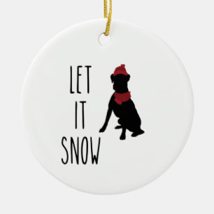 Laat het boxer Dog Ornament sneeuwen