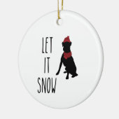 Laat het boxer Dog Ornament sneeuwen (Links)