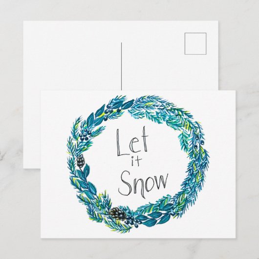 Laat het Briefkaart sneeuwen (Voorkant / Achterkant)