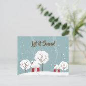 Laat het briefkaarten sneeuwen (Staand voorkant)