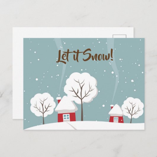 Laat het briefkaarten sneeuwen (Voorkant / Achterkant)