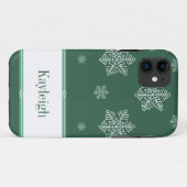 Laat het BT iPhone 5 Hoesje sneeuwen, groen (Achterkant (horizontaal))