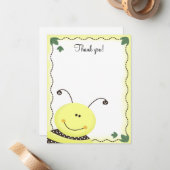 Laat het Bumble Bee 4x5 Flat zijn Dank u Notitiekaartje (Voorkant / Achterkant in situ)