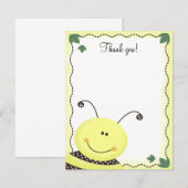 Laat het Bumble Bee 4x5 Flat zijn Dank u Notitiekaartje (Voorkant / Achterkant)