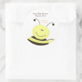 Laat het Bumble Bee Baby shower Favor Sticker (Tas)