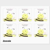 Laat het Bumble Bee SQUARE Favor Sticker (Vel)