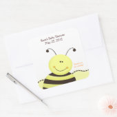 Laat het Bumble Bee SQUARE Favor Sticker (Envelop)