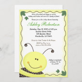 Laat het Bumblebee Baby shower Kaart (Voorkant / Achterkant)