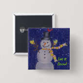 Laat het Button sneeuwen (Voorkant /achterkant)