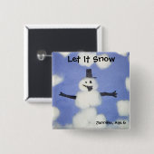 Laat het Button sneeuwen (Voorkant /achterkant)